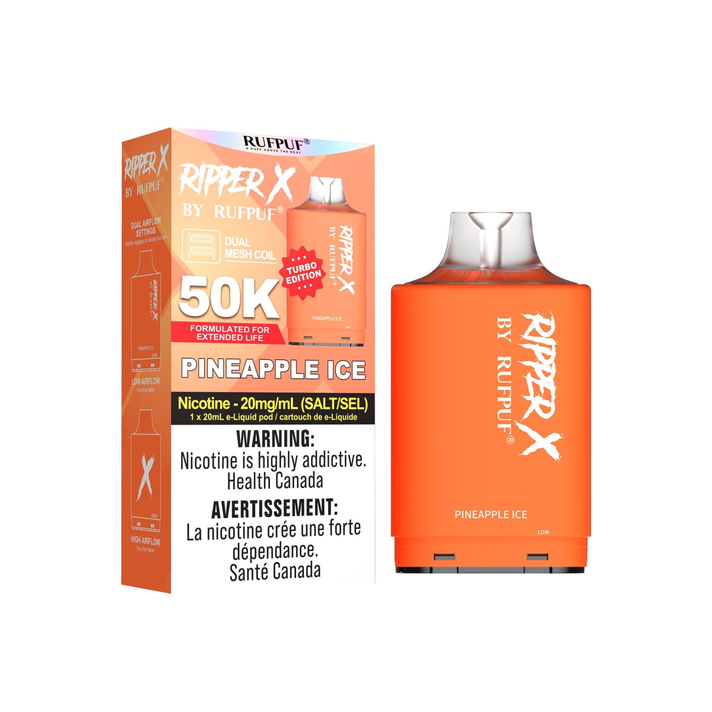 RIPPER X 35K Pod - 20mL Pre-Filled 20 mg/mL Salt Nicotine Pod