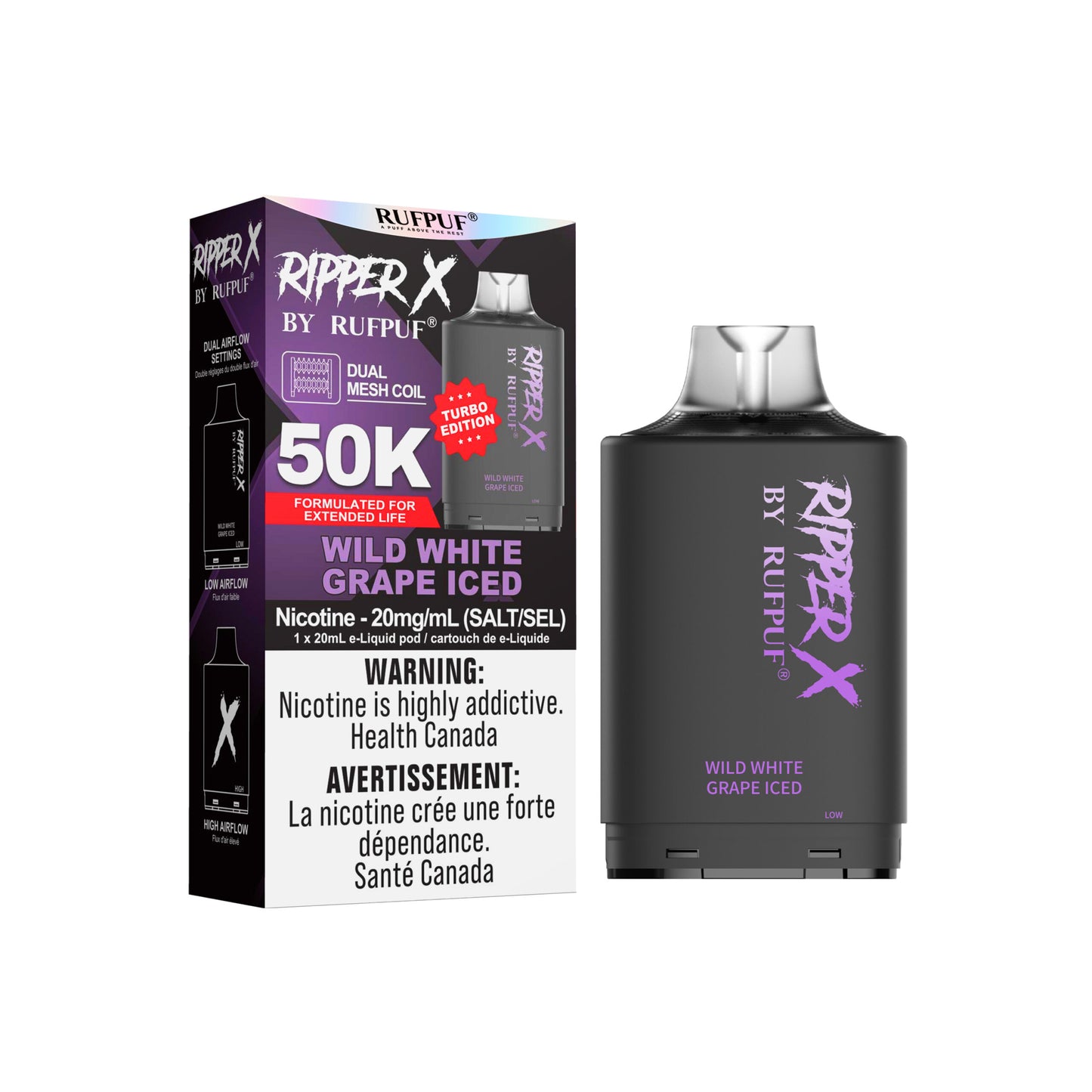 RIPPER X 35K Pod - 20mL Pre-Filled 20 mg/mL Salt Nicotine Pod