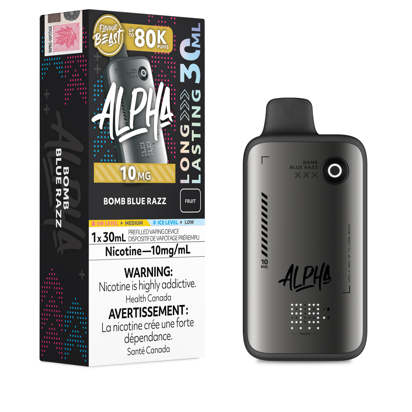 Flavour Beast: Alpha 10MG/ NICOTINE 80K Disposable