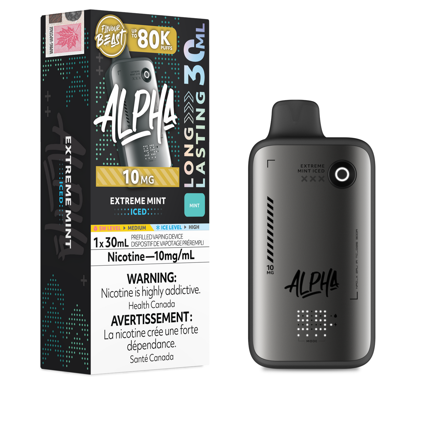Flavour Beast: Alpha 10MG/ NICOTINE 80K Disposable